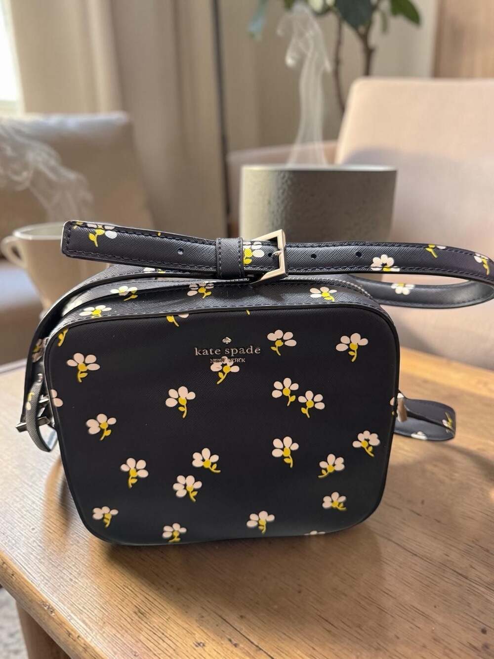 Kate Spade New York Daisy Floral Print Camera Crossbody Bag